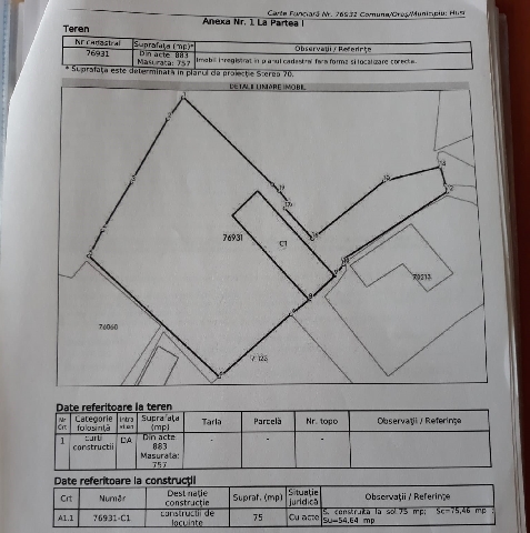 Vând 3 proprietăți alipite (1215 mp) Huși, cartier Broșteni