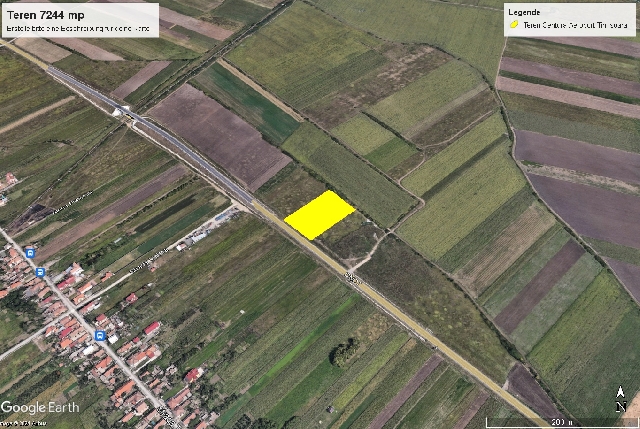 Vand Teren 7244 m Timisoara la Centura Aeroport direct proprietar 22 Euro mp