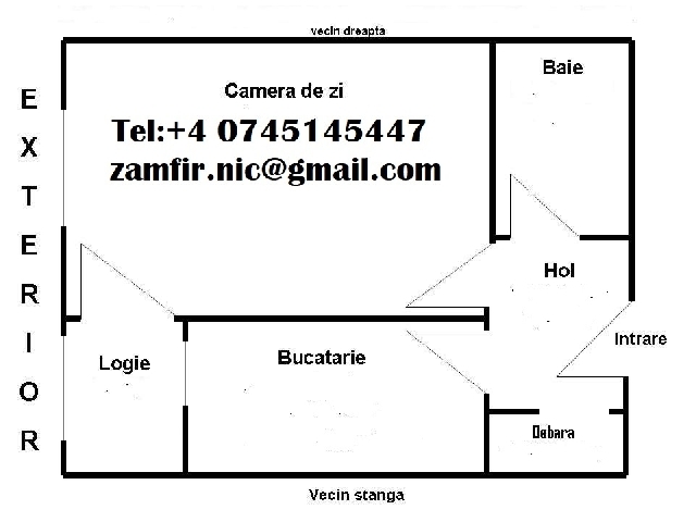 Garsoniera in Focsani intr-o zona de vis, MOBILATA
